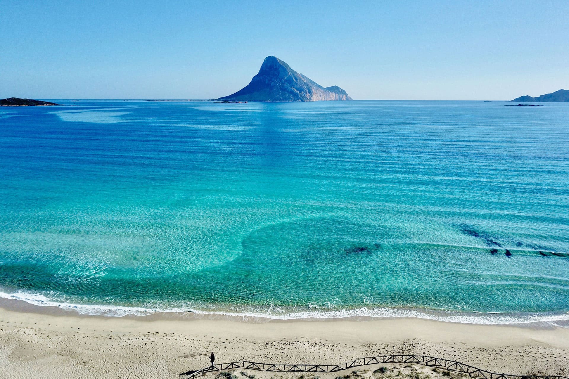 das Meer in der Nähe des Hotels Fenicottero Rosa