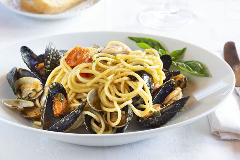 Spaghetti with mussels from Olbia